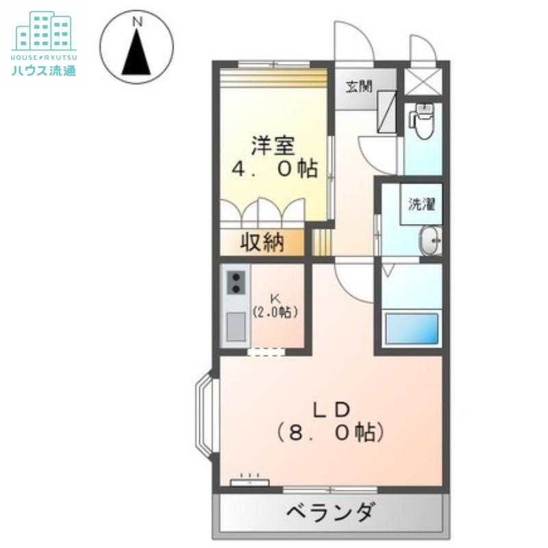ロイヤルメゾン(1LDK/2階)の間取り写真