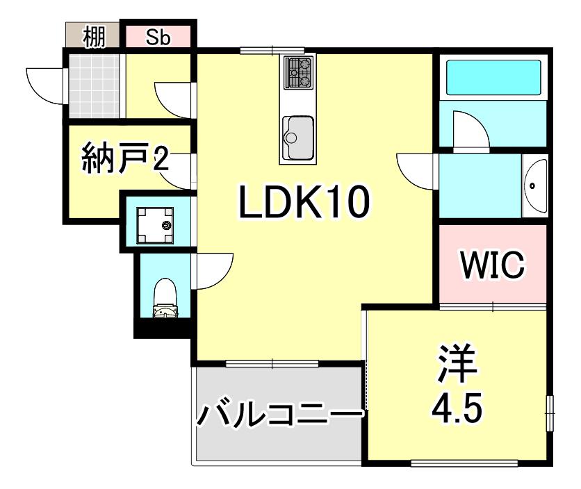 芦屋第一コーポラス(1LDK/3階)の間取り写真