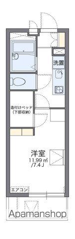 レオパレスリヴェール(1K/1階)の間取り写真