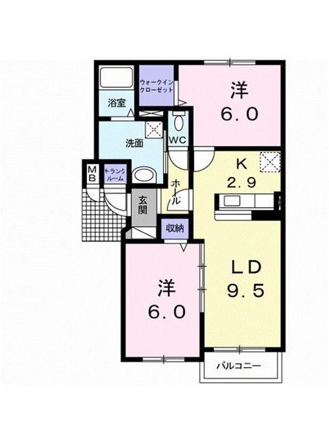 ファーストレジデンス(2LDK/1階)の間取り写真