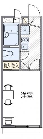 ラピート(1K/3階)の間取り写真