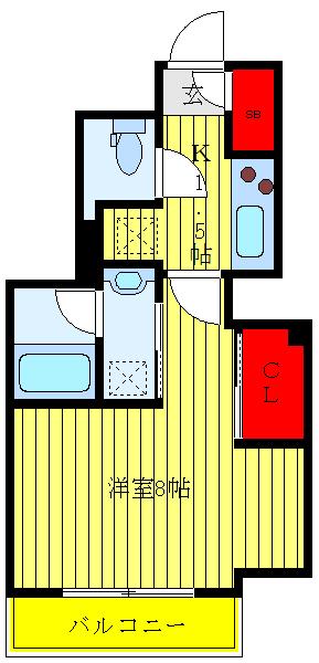 巣鴨レジデンス壱番館(1K/12階)の間取り写真