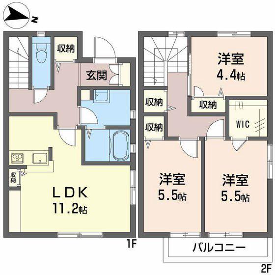 アバンティ清水(3LDK/1階)の間取り写真