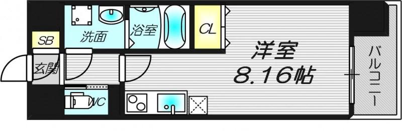 GRAND CINQ 02(ワンルーム/3階)の間取り写真