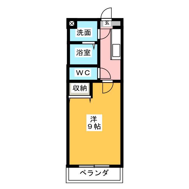 エコパビュー(1K/2階)の間取り写真