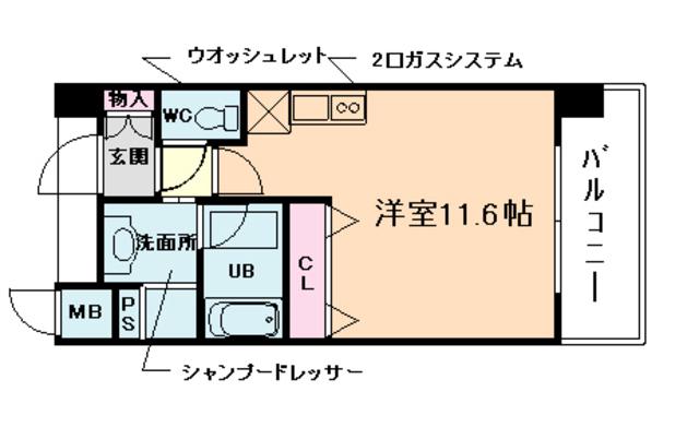 ホープ池田満寿美町(ワンルーム/5階)の間取り写真