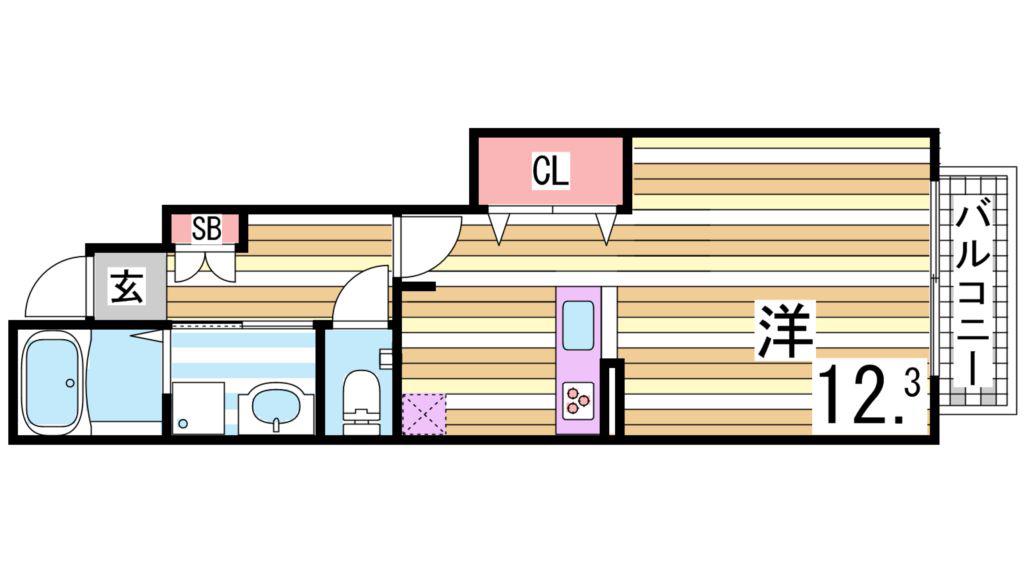 グレース参番館(ワンルーム/1階)の間取り写真