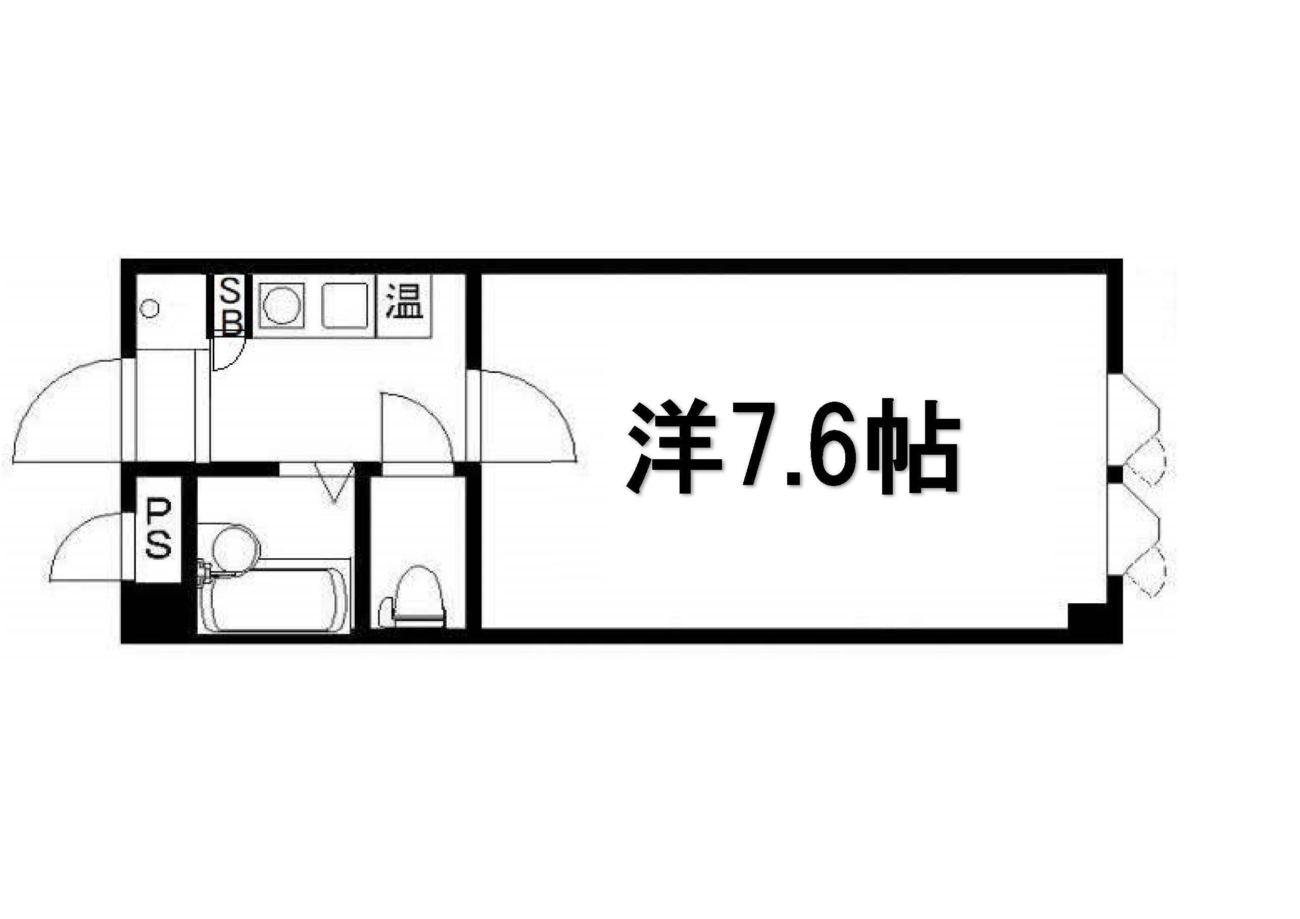 エクセラン興戸(1K/2階)の間取り写真