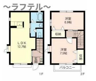 ステイタスVI(2LDK/1階)の間取り写真