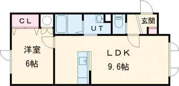 AGORA(1LDK/1階)の間取り写真