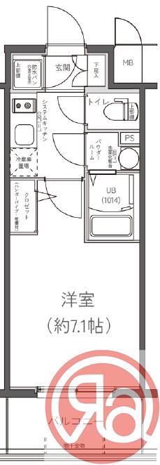 エスリード福島ブレイブ(1K/5階)の間取り写真