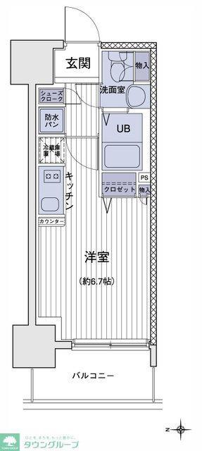 エスティメゾン大島(ワンルーム/6階)の間取り写真