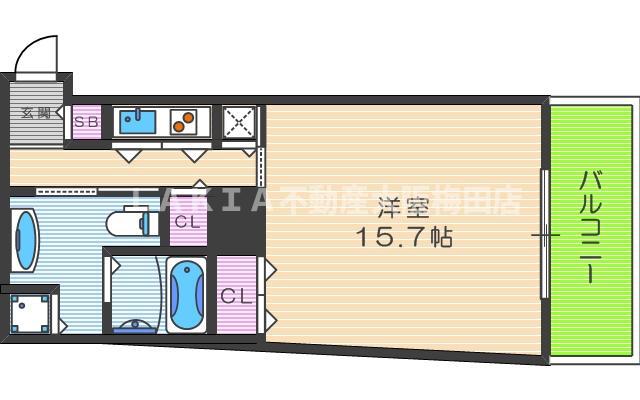 ザ タワー大阪レジデンス(ワンルーム/5階)の間取り写真