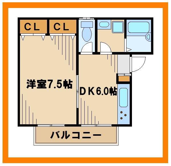 リブレハウス深大寺(1DK/2階)の間取り写真