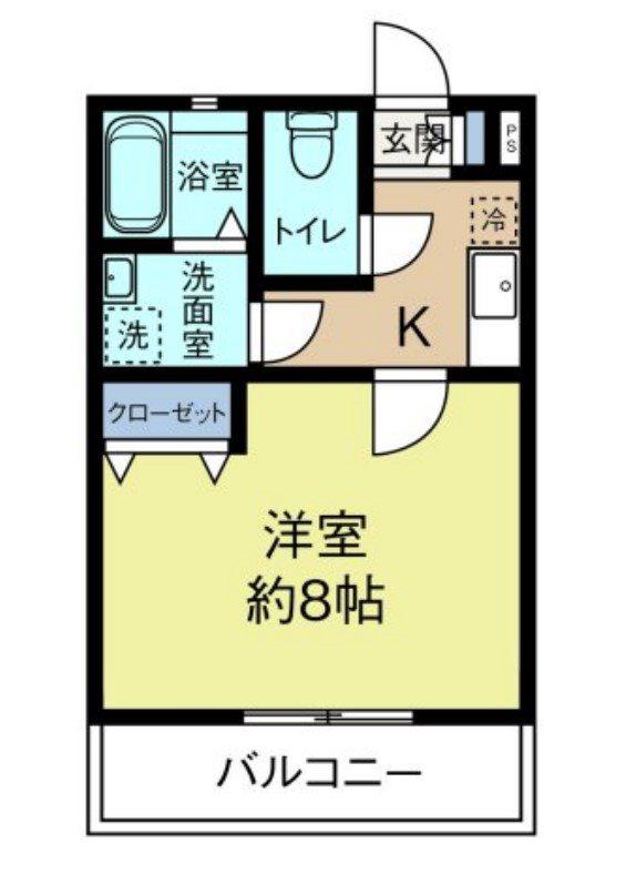 クレフラスト浜松駅南(1K/2階)の間取り写真