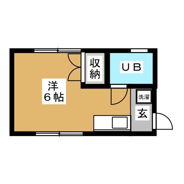 佐々木コーポ(ワンルーム/2階)の間取り写真