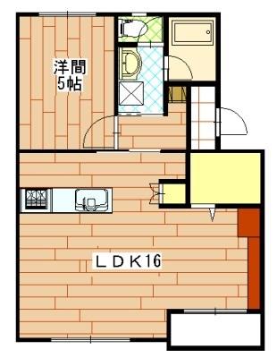 メゾン横須賀II(1LDK/3階)の間取り写真