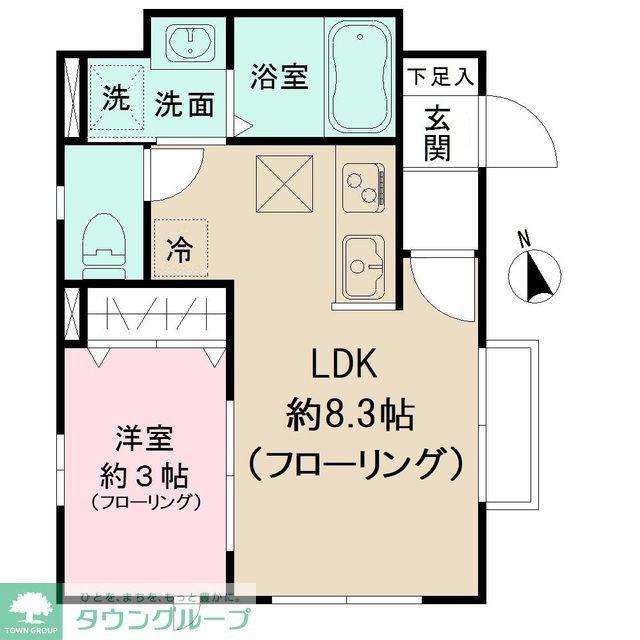 シャルモント(1LDK/1階)の間取り写真