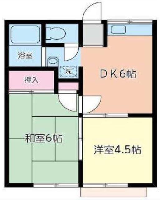 第2八木ハイツ(2DK/1階)の間取り写真