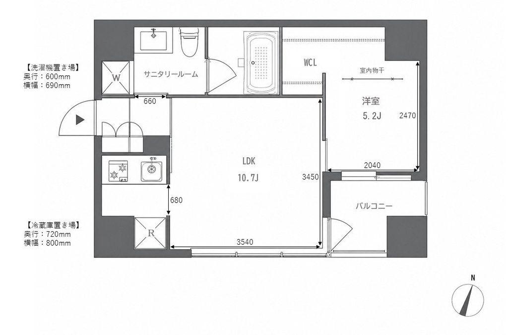 CK11222(1LDK/7階)の間取り写真