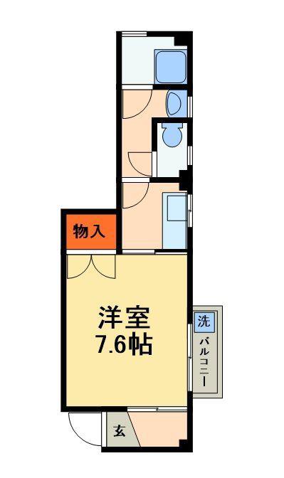 山平ビル(1K/3階)の間取り写真