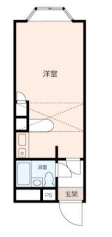 ベルピア馬堀海岸 1-4(ワンルーム/1階)の間取り写真