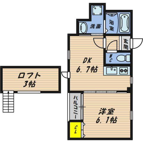 CASA DE ESPERENZA(1DK/3階)の間取り写真