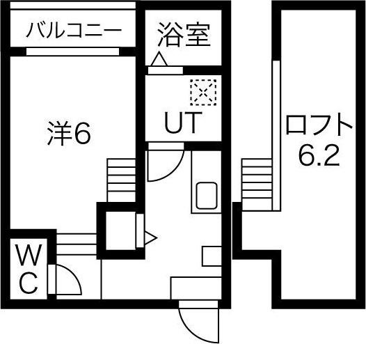 ルノンキュール(1K/1階)の間取り写真