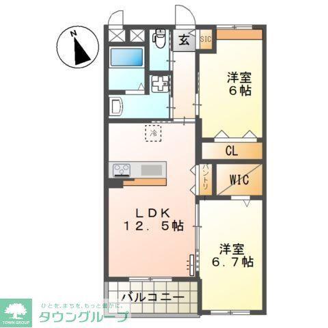 LA MAISON DU REVE (2LDK/2階)の間取り写真