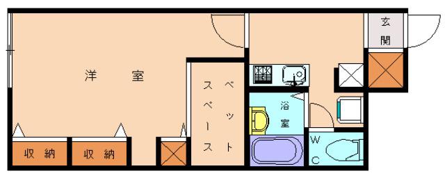 レオパレスジュネスレオーノ(1K/2階)の間取り写真