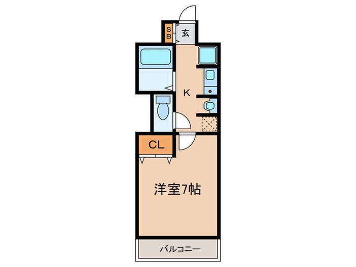 ガ ル ボ(1K/2階)の間取り写真