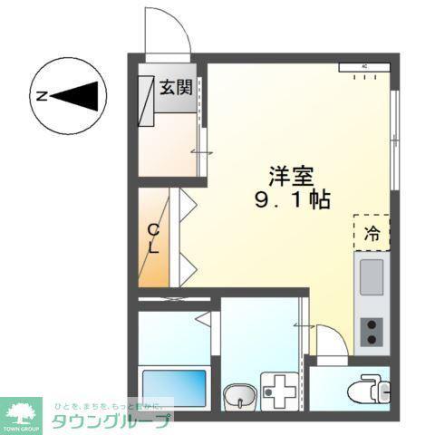 NESTLE大森西III(ワンルーム/2階)の間取り写真