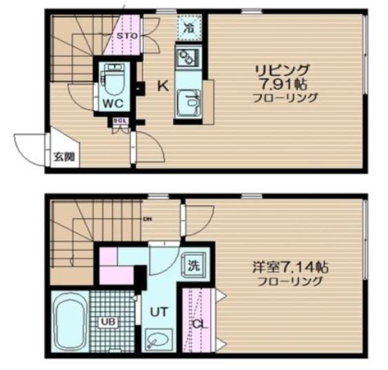 ブランシェ荏原中延(1DK/5階)の間取り写真