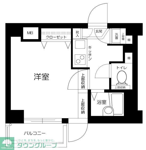 ブライズ大森町(1K/2階)の間取り写真