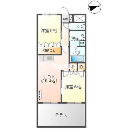 プライマリッツ(2LDK/1階)の間取り写真
