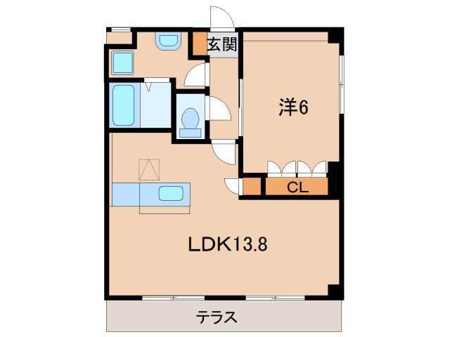 わかやま電鉄貴志川線 日前宮駅 徒歩27分 2階建 築18年(1LDK/1階)の間取り写真