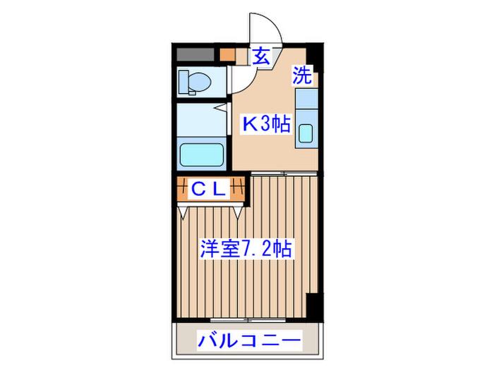 サンコーポはなぶさ(1K/2階)の間取り写真