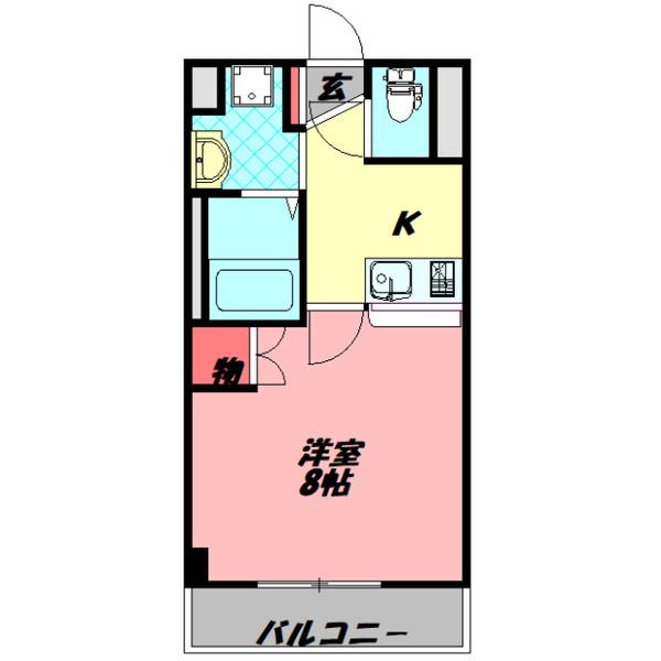 サンフレンドユーⅠ(1K/5階)の間取り写真