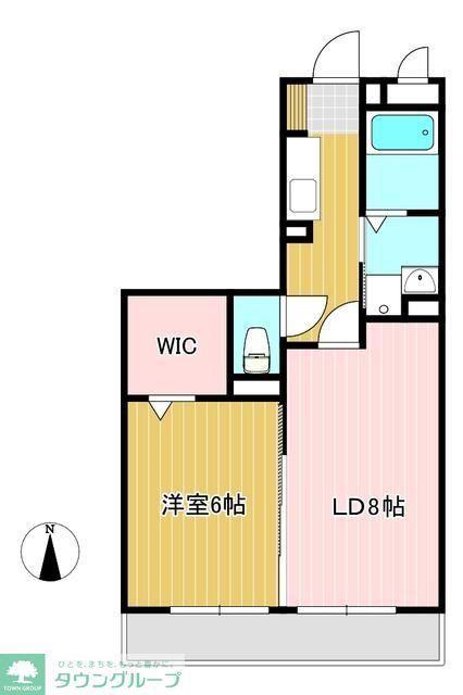 OTTSHIROII(1LDK/2階)の間取り写真