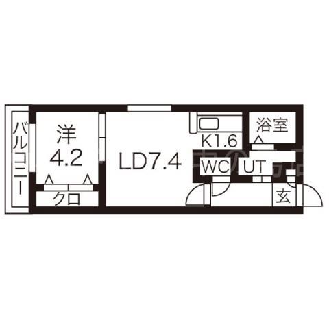 DIE SONNE III(1LDK/3階)の間取り写真