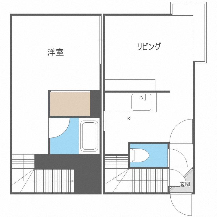 ラピス麻生(1LDK/B1階)の間取り写真