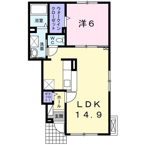 エミネンス和 七番館(1LDK/1階)の間取り写真