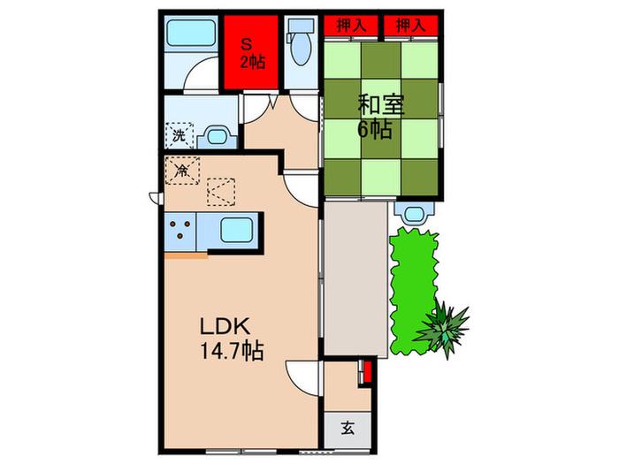 東大泉6丁目戸建(1SLDK/1階)の間取り写真