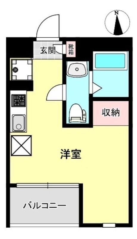 ロータス平和島イースト(ワンルーム/3階)の間取り写真