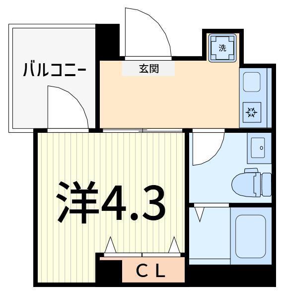LOTSO京成立石(1K/6階)の間取り写真