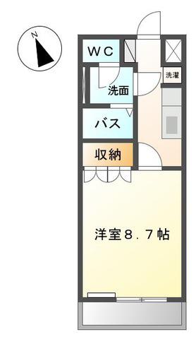 サンコート瀬戸 II(1K/1階)の間取り写真