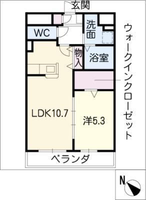 シェトワ新栄(1LDK/4階)の間取り写真