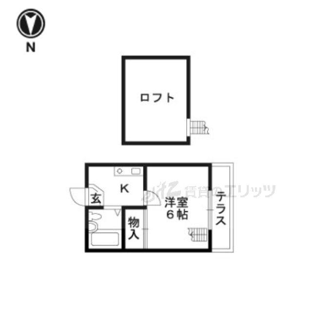 メゾン・デュ・ソレイユ(ワンルーム/1階)の間取り写真