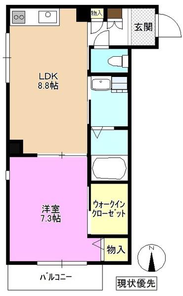 FLORAL SQUARE(1LDK/1階)の間取り写真