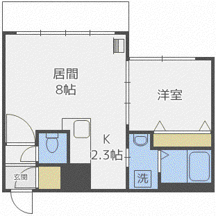 アジュールコートN5(1LDK/3階)の間取り写真